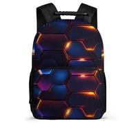 TPISLI Mochila Colegio Honeycomb Motivo Escuela Primaria para Niño Niña Mochila Infantil Geometric Hexagons 6-11 Años Bookbag, Detalles de Fieltro Espalda Acolchada Viaje Uso Diario