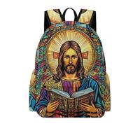TPISLI Mochila Colegio Jesús 1º-3º Curso para Niños y Niñas Mochila Jesús Cristiano para Escolares 7-10 Años Mochilas Escolares Duraderas, Book Bag para Vuelta al Cole y Excursión