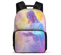 TPISLI Mochila Colegio Jesus Christian para Niños Niñas Escuela Primaria Mochila Infantil Jesus Diseño 7-11 Años Backpack, Espalda Acolchada Asa Reforzada Viaje Uso Diario