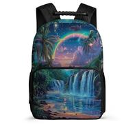 TPISLI Mochila Colegio Landscape Motivo Cursos 1-3 para Escolares Mochila Infantil Beautiful 7-12 Años Bookbag, Resistente Ligera Asa Reforzada Navidad Escuela