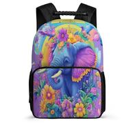 TPISLI Mochila Colegio Lindo Elefante Motivo para Niña Niño 6-11 Años Mochila Colegio Animal Primaria Bookbag, Espalda Acolchada Bolsillos Laterales Ocio Actividades