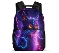 TPISLI Mochila Colegio Lindo Gato para Niñas Cursos 2-4 Mochila Colegio Gatito 6-10 Años Backpack, Resistente Ligera Asa Reforzada Viaje Uso Diario