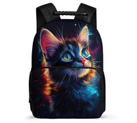 TPISLI Mochila Colegio Lindo Gato para Niños Niñas Escuela Primaria Mochila Infantil Gatito 7-11 Años Backpack, Espalda Acolchada Asa Reforzada Viaje Uso Diario