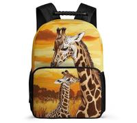 TPISLI Mochila Colegio Lindo Jirafa Escuela Primaria para Estudiantes Mochila Animal Jirafa 6-10 Años Bookbag, Detalles de Fieltro Asa Reforzada Ocio Actividades