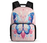 TPISLI Mochila Colegio Mariposa Primaria para Niñas Mochila Infantil Mariposa Rosa 6-10 Años Daypack, Asa Reforzada Espalda Acolchada Viaje Uso Diario