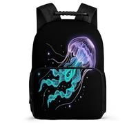 TPISLI Mochila Colegio Medusa para Niños Cursos 2-4 Mochila Infantil Vida Marina 8-12 Años Backpack, Detalles de Fieltro Resistente Ligera Vuelta al Cole