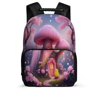 TPISLI Mochila Colegio Mushroom para Chicos Chicas 5-10 Años Mochila Colegio Rosa Escuela Primaria Bookbag, Bolsillos Laterales Detalles de Fieltro Vuelta al Cole