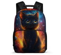 TPISLI Mochila Colegio Negro Gato para Estudiantes Colegio Mochila Escolar Kawaii Animal Gatito 7-12 Años Bookbag, Detalles de Fieltro Espalda Acolchada Navidad Escuela