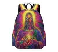 TPISLI Mochila Colegio Patrón Jesús Chico y Chica 8-13 Años Mochila Escolar Jesús Cristiano Escolares Mochilas Escolares Impermeables, School Bag para Vuelta al Cole Viaje y Senderismo