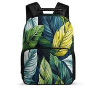 TPISLI Mochila Colegio Planta Hoja Niña Niño 7-12 Años Mochila Colegio Tropical Planta Escuela Primaria School Bag, Espalda Acolchada Bolsillos Laterales Regalo Cumpleaños