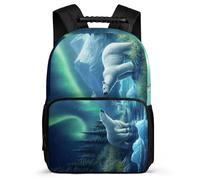 TPISLI Mochila Colegio Polar Oso Escolares 6-11 Años Mochila Animal Diseño Colegio Backpack, Detalles de Fieltro Bolsillos Laterales Regalo Cumpleaños