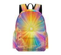 TPISLI Mochila Colegio Sol Niña Secundaria Mochila Nubes Coloridas Chico 11 Años Bolsa Colegio Grande Escolar Deporte Outdoor Excursión Viaje Uso Diario Outdoor