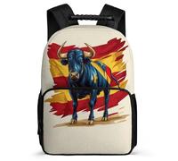TPISLI Mochila Colegio Spanish Fighting Ganado para Niñas Cursos 3-5 Mochila Escolar Bull 6-11 Años School Bag, Bolsillos Laterales Resistente Ligera Navidad Escuela