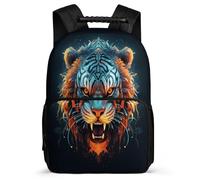 TPISLI Mochila Colegio Tigre Patrón Cursos 1-3 para Niña Niño Mochila Infantil Animal Tigre 8-12 Años Backpack, Detalles de Fieltro Resistente Ligera Navidad Escuela