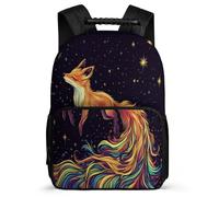TPISLI Mochila Colegio Zorro Patrón para Niño Niña Cursos 3-5 Mochila Colegio Animal Zorro 6-10 Años Backpack, Tejido 1680D Espalda Acolchada Navidad Escuela