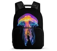 TPISLI Mochila Colorido Medusa para Niño Niña 8-12 Años, Mochila Colegio Vida Marina Escolar Ligera, School Bag, Espalda Acolchada, Asa Reforzada, Escuela Diario