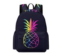 TPISLI Mochila Colourful Pineapple Escolar Niño Niña, Mochilas Fruit Pattern Ligera Y Transpirable para Instituto Chicas de 10 A 14 Años, Mochila Casual de Moda para Viajar