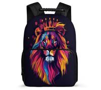 TPISLI Mochila Con Motivo de León Escolar Para Niña, Mochilas Ligera Leones, ROjos de Los Animales, Mochila Escolar Para Niñas De 3ª A 5ª Clase, Mochilas Infantil Informal
