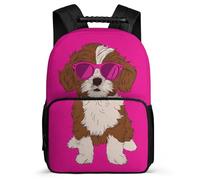 TPISLI Mochila Cool Shih Tzu Cachorro para Escolares Colegio Primaria, Mochila Escolar Animal Perro 6-11 Años, Daypack, Espalda Acolchada, Asa Reforzada, Escuela Diario