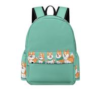 TPISLI Mochila Cute Corgis Dog Instituto para Adolescentes, Mochilas Escolares Juveniles 7 A 13 Años con Kawaii Puppy, Mochilas Grande para Viagem & Escola