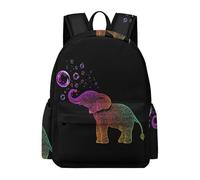 TPISLI Mochila Cute Elephant Pattern Escolar Niño Niña, Mochilas Animal Ligera Y Transpirable para Instituto Chicas de 10 A 14 Años, Mochila Casual de Moda para Viajar