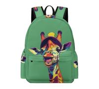 TPISLI Mochila Cute Jirafa Estampado para Adolescentes Niños, Mochilas Escolar con Animal Theme Niñas, Mochila Tipo Casual para Chicas Colegio, Viajes Y Compras