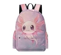 TPISLI Mochila de Ajolote Chicos Clase 7-9 Mochila Escolar Diseño de Salamandra Niño 13 Años Bolsa Secundaria Grande Escolar Viaje Uso Diario Excursión Viaje