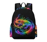 TPISLI Mochila de Axolotl Niña Secundaria Mochila de Salamandra Chicas 12-16 Años School Bag Ligera Resistente Regalo Escolar Uso Diario Viaje Excursión Colegio