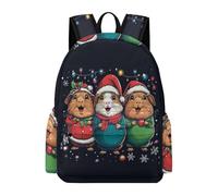 TPISLI Mochila de Cute Guinea Pig para Adolescente, Mochila Escolar Niños con Christmas Theme, Mochilas Casual Cómoda Chicos Niña, Ideal para Colegio, Instituto, Viajes Y Ocio