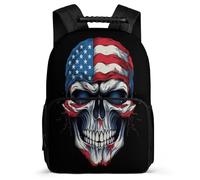 TPISLI Mochila De Esqueleto con Bandera Estadounidense Para Niñas Y Niños, Mochilas Escolares Adolescentes De 7 A 12 Años, Mochila Colegio Niñas Con Calavera Ligera Moda, Ideal Para Escuela O Viajes