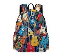 TPISLI Mochila de Guitarras Música Amante Clase 7 para Niño Mochila Halloween Tema 12-16 Años para Niña Bookbag, School Bag Grande en Curso, Libros y Salidas Actividades Diarias Uso Diario