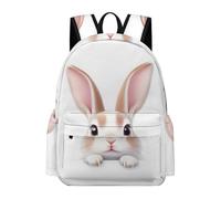 TPISLI Mochila de Kawaii Conejo 6-10 Años Chicos y Chicas Bolsa Escolar Animal Conejito Curso 2-4 Bolsa Escolar, Daypack Resistente para Clases, Paseo y Senderismo Actividades Diarias