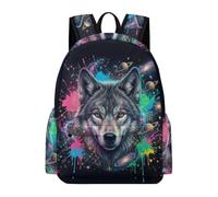 TPISLI Mochila de Lobo Chicos Clase 7-9 Mochila Animales Lobos Niña Secundaria Bolsa Colegio Ligera Resistente Vuelta al Cole Viaje Colegio Uso Diario Excursión