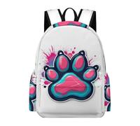 TPISLI Mochila de Oso Huella Chico Clase 3 Mochila Escolar Animal Adorable Escolares 8-12 Años Backpack Práctica Resistente Regalo Escolar Uso Diario Excursión Colegio