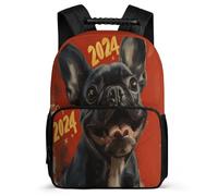 TPISLI Mochila De ToroPerro Francés Para Niñas Y Niños, Mochilas Escolares Adolescentes De 7 A 12 Años, Mochila Colegio Niñas Con Estampado de Perro Ligera Moda, Ideal Para Escuela O Viajes