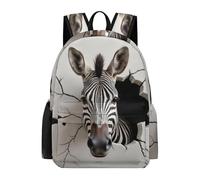 TPISLI Mochila de Zebra Chicos Clase 7-9 Mochila Motivo de Animal Chicas 12-16 Años Backpack Ligera Resistente Viaje Uso Diario Excursión Outdoor Colegio