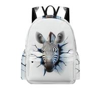 TPISLI Mochila de Zebra Divertido Niñas Primaria Mochila Estampado de Animal Niños Primaria Bolsa Escolar Práctica Resistente Viaje Uso Diario Outdoor Colegio
