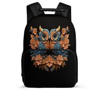 TPISLI Mochila Diseño de Búho Estudiantes Cursos 1-3, Mochila Escolar Estampado de Pájaro Infantil Colegio, School Bag, Tejido 1680D, Detalles Fieltro, Colegio Viaje