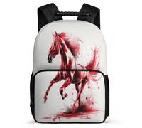 TPISLI Mochila Diseño de Caballo Chicos Chicas Primaria, Mochila Escolar Estampado Animal Infantil Colegio, Bookbag, Tejido 1680D, Detalles de Fieltro, Colegio Viaje