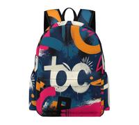 TPISLI Mochila Diseño de Graffiti Niñas Primaria Mochila de Colorido para Chico Clase 3 School Bag Moderna Durable Vuelta al Cole Outdoor Uso Diario Excursión Viaje