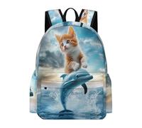 TPISLI Mochila Dolphin Motif Escolar para Niñas Adolescentes - Mochilas Sea Creature Colegio Chicas 7-13 Años Mochilas Escolares Casual