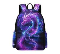TPISLI Mochila Dragon Escolares de Niño Niña Adolescente, Mochilas Colegio Chicas Grande para Infantil con Chinese Style, Mochila de Viaje Casual Ligera