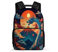 TPISLI Mochila Dragón Primaria para Estudiantes Mochila Escolar Chinese Estilo 5-10 Años Bookbag, Resistente Ligera Espalda Acolchada Regalo Cumpleaños