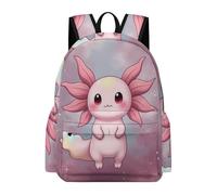TPISLI Mochila Escolar Ajolote Escolares 8-12 Años Mochila de Salamandra Kawaii Chico Clase 3 Bolsa Escolar Ligera Resistente Vuelta al Cole Outdoor Colegio Excursión