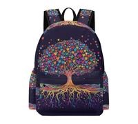 TPISLI Mochila Escolar Árbol de Corazones 3º-6º Curso para Niños y Niñas Mochila Colorido Botánico 11 Años Mochila Cómoda Ajustable, Backpack para Vuelta al Cole y Excursión y Senderismo