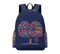 TPISLI Mochila Escolar Árbol de Corazones para Niñas y Niños 12 Años Mochila Infantil Colorido Botánico Colegio Mochilas Escolares Resistentes, Bookbag para Viaje Paseo y Senderismo y Excursión
