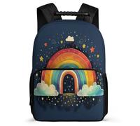 TPISLI Mochila Escolar Arcoíris Diseño para Niña Niño 5-10 Años Mochila Infantil Colourful Cursos 1-3 Daypack, Resistente Ligera Tejido 1680D Excursiones Cortas