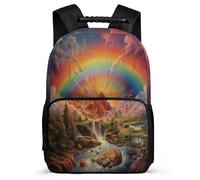 TPISLI Mochila Escolar Arcoíris Niño 16 Años, 2025 Gran Mochila Paisaje Colorido Colegio Grande Para Juveniles Chico, Mochilas Para Seconda Elementare Instituto