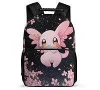TPISLI Mochila Escolar Axolotl para Niño Niña 7-12 Años Mochila Infantil Rosa Salamandra Colegio Daypack, Espalda Acolchada Asa Reforzada Regalo Cumpleaños