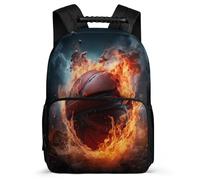 TPISLI Mochila Escolar Baloncesto de Hielo y Fuego Infantil Niña Primaria, Mochila Para Niño Con Baloncesto 9 A 12 Años, Mochilas Escolares Chico Ligera